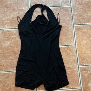 Black Halter Neck Romper